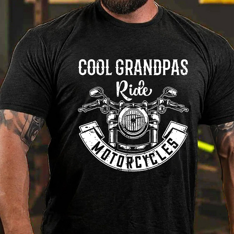 Cool Grandpas Ride Motorcycles T-shirt socialshop