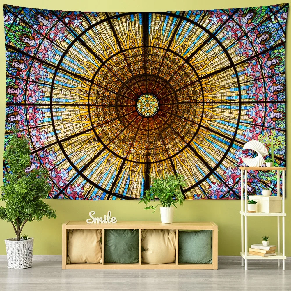 Indian Mandala Tapestry Wall Hanging Sandy Beach Throw Rug Blanket Camping Tent Travel Mattress Bohemian Sleeping Pad Tapestries