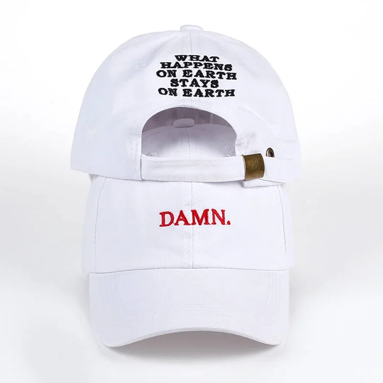 DAMN Hats for men and woman Embroidered DAMN. Dad Hat Hip Hop Stitched Kendrick lamar Unstructured Rapper Snapback Baseball Cap