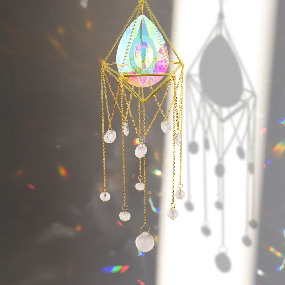 Crystal  Pipa Hanging Metal Pendant Home Garden Car Decoration