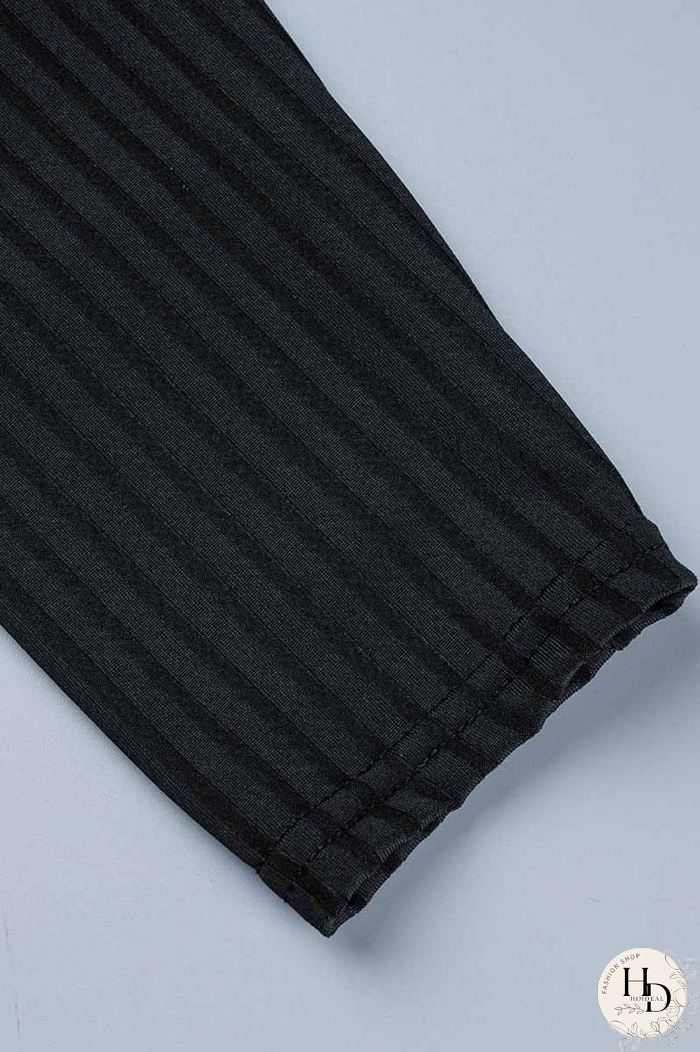 Black Casual Print Patchwork Long Sleeve Three Pieces