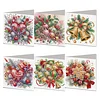 6PCS DIY Greeting Card Special shaped Diamond Painting Christmas Postcards