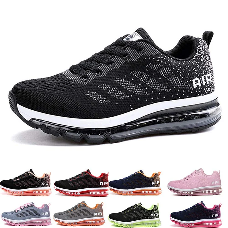 Sale\UK10(43) Black\GBK UK6(39)\Women and Men Air Cushion Sport Running Walking Shoes shopify Stunahome.com