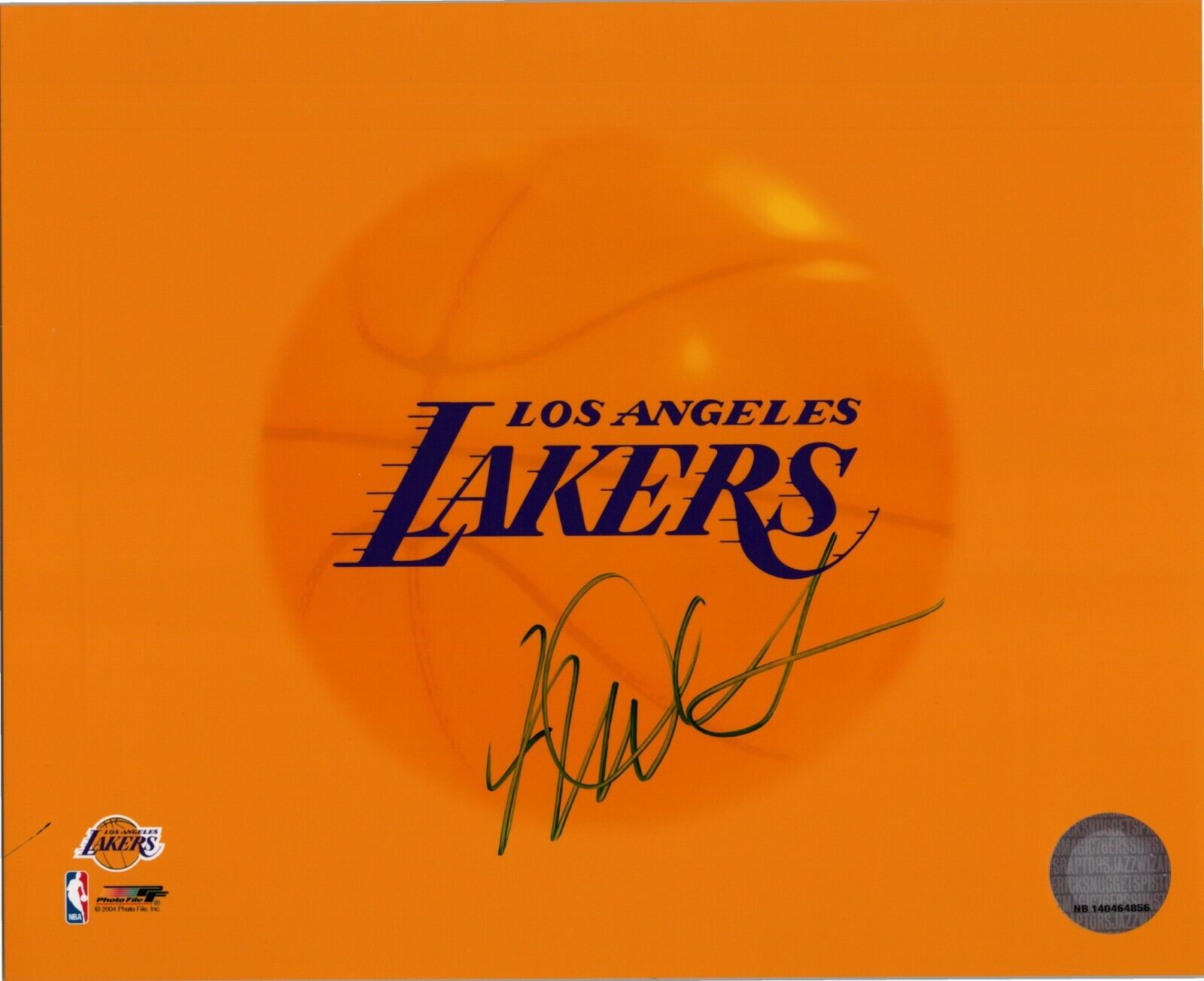 ~~ MIKE D'ANTONI Authentic Hand-Signed LAKERS LOGO