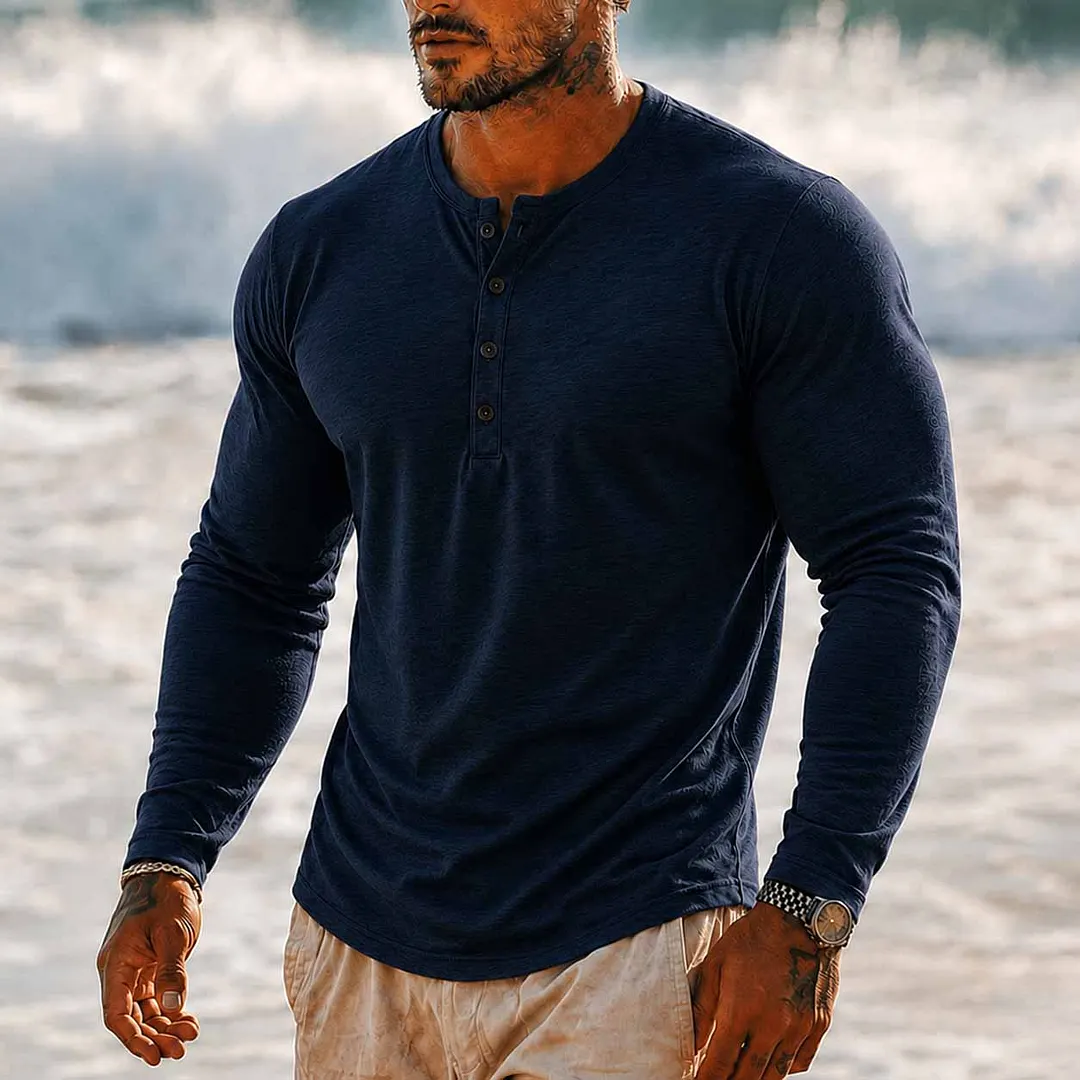 Men's Henley T-Shirt-INSPIREUSE