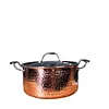 Copper Hammered 316 Stainless Steel Large Capacity Nonstick Pan--with Triple Coated Ultra Nonstick Surface for Even Heating, Oven, Stovetop & Dishwasher Safe