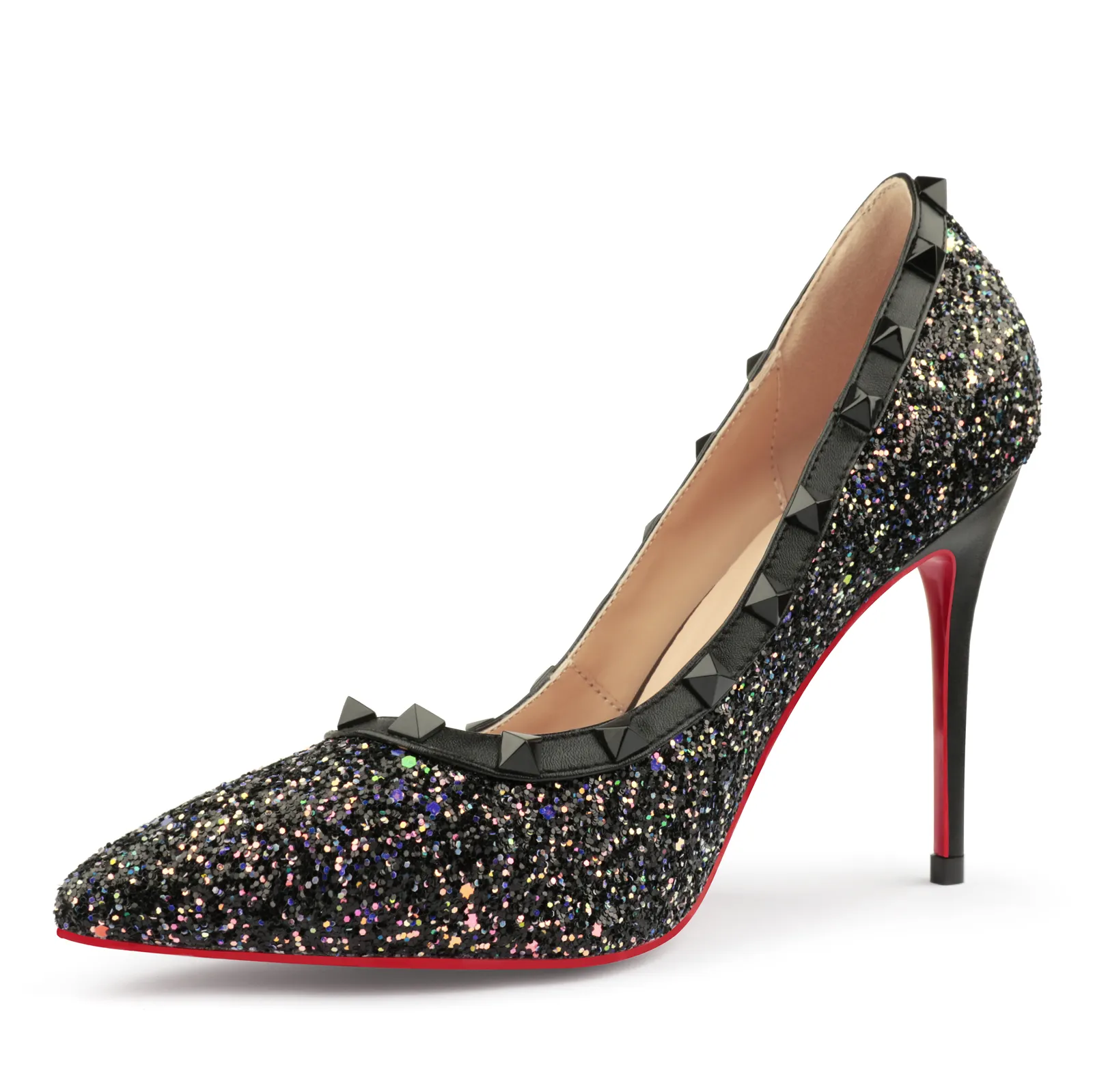 100mm/120mm Women's Heels Pointy Toe Party Wedding Shiny Pumps-vocosishoes