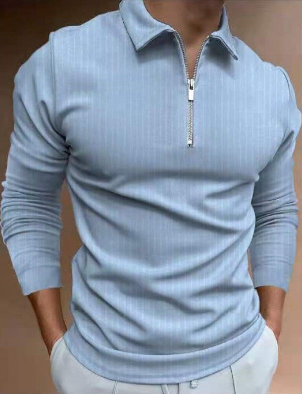 Men's Polo Shirt Long Sleeve Casual