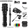 LED Flashlight 5 Modes Rechargeable Flashlight Waterproof Outdoor Portable Torch