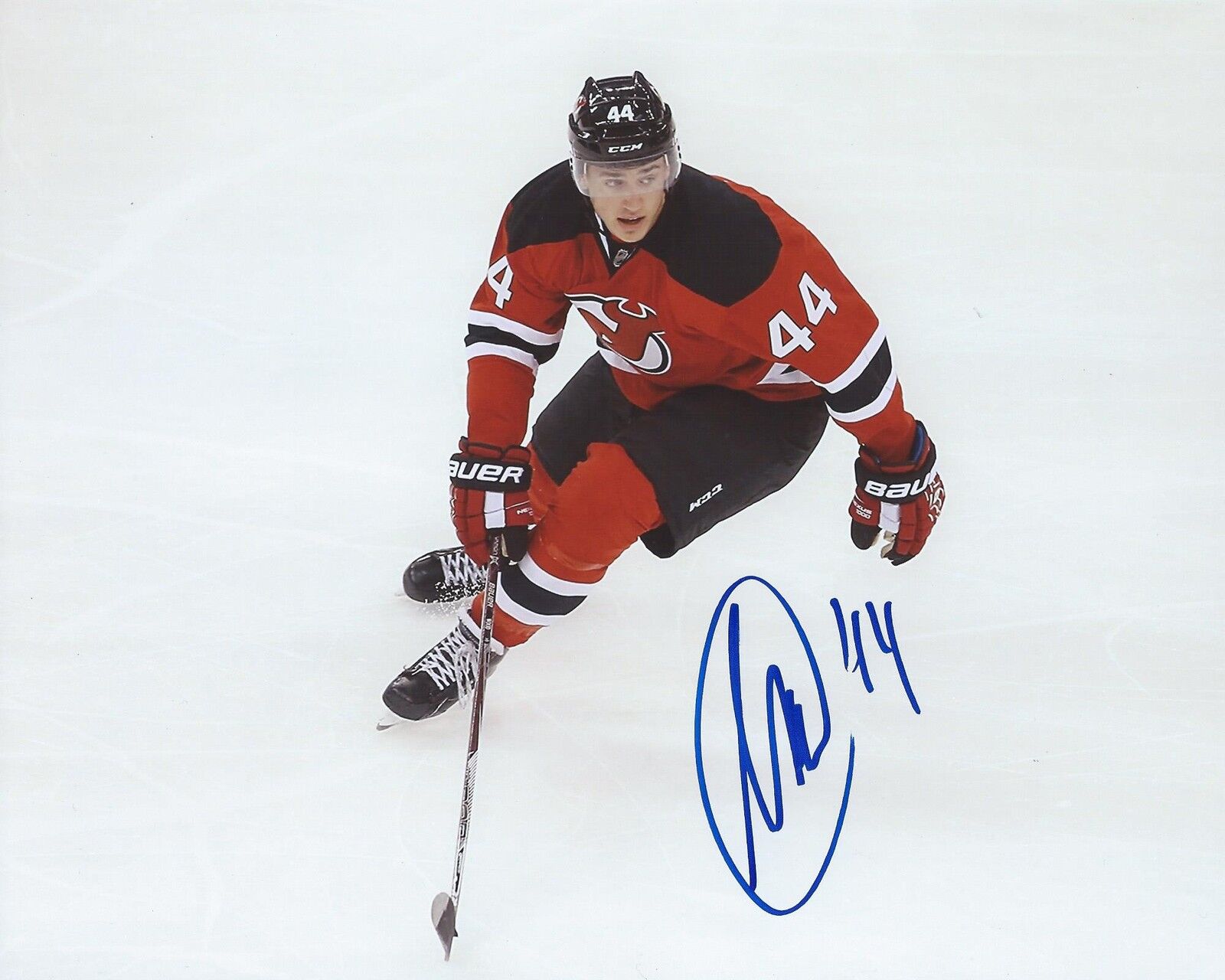 Miles Wood Signed 8x10 Photo Poster painting New Jersey Devils Autographed COA