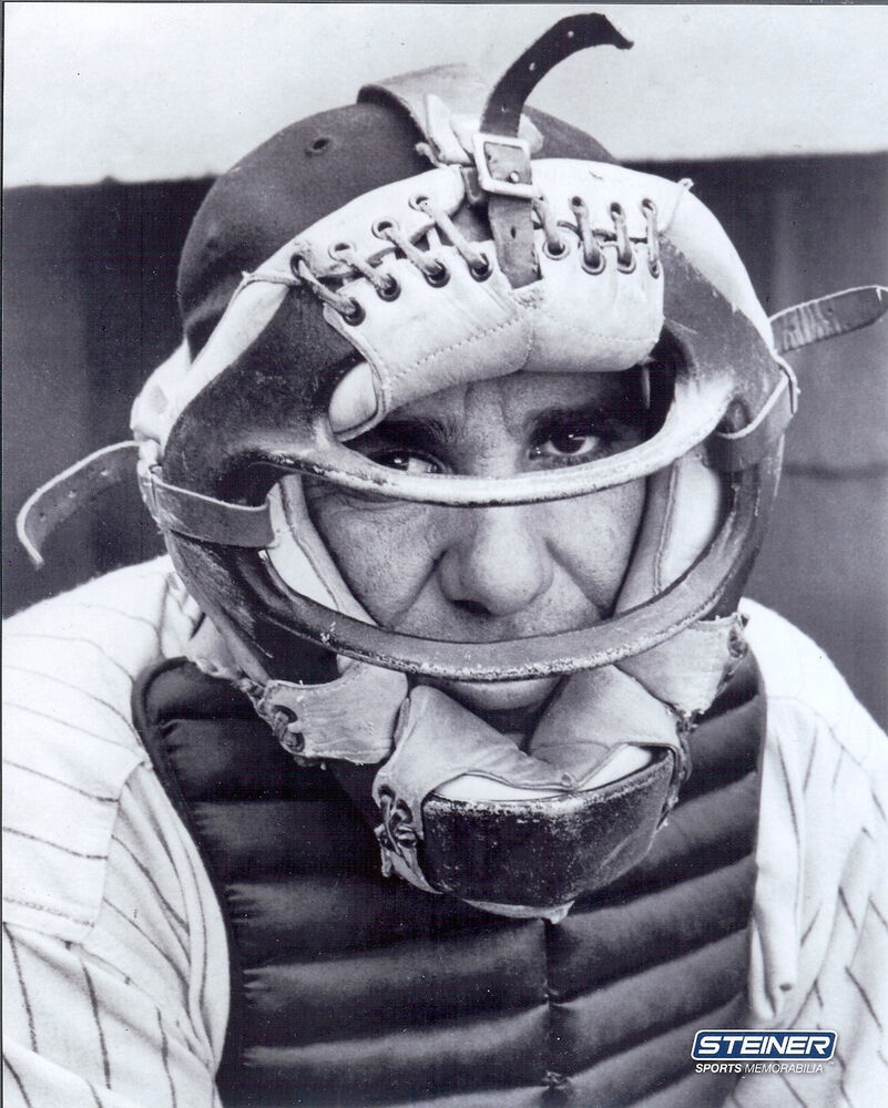 Great 8x10 of  Yogi  Berra wearing mask. Outstanding Photo Poster painting.