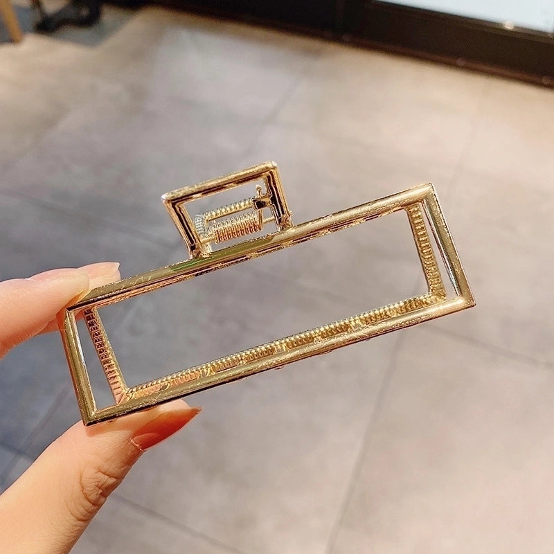 Simple Metal Catch Clip Large Shower Pearl Shark Clip