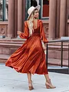Elastic Waist Patchwork Mori Female Big Hem Dress Evening Dress