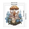 >SALE<Embroidery Eco-cotton Thread 14CT Printed Bunny Family Cross Stitch 40x47cm