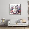 Rose Cat-11CT Stamped Cross Stitch 40*40cm/15.75*15.75in tapestrymarket