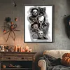 Horror-Charaktere DIY, teils AB, Vollrundbohrer, Diamantkunst-Malsets, Diamantpunkte, Gem&auml;lde f&uuml;r Erwachsene, Wohnkultur 45x63cm,