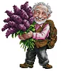 Grandpa Lavender-14CT Stamped Cross Stitch 21*21cm/8.27*8.27in tapestrymarket