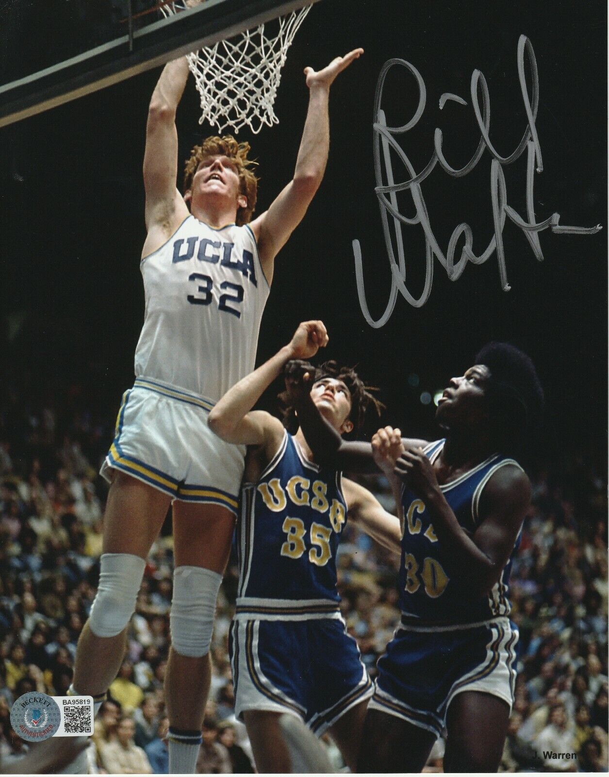 BILL WALTON Signed UCLA 8x10 Photo Poster painting w/ Beckett COA (BAS)