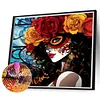 >SALE<5D DIY Full Round Drill Diamond Painting Day of the Dead Girls Kit Decor 35x30cm
