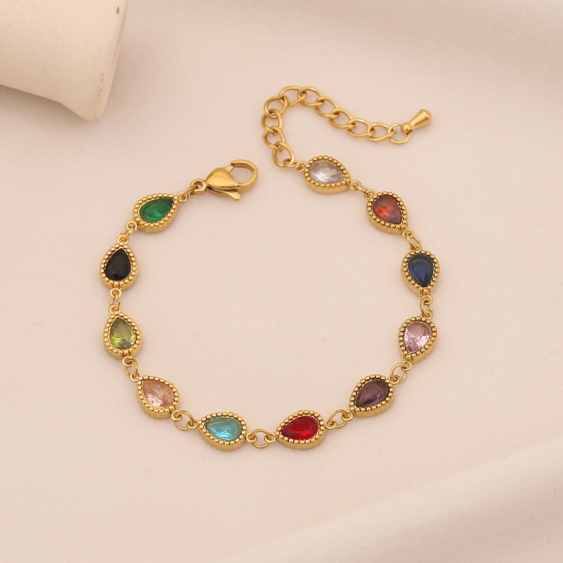 Spring Exotic Color Stainless Steel Bracelet Fashion Water Drop Jewelry B632