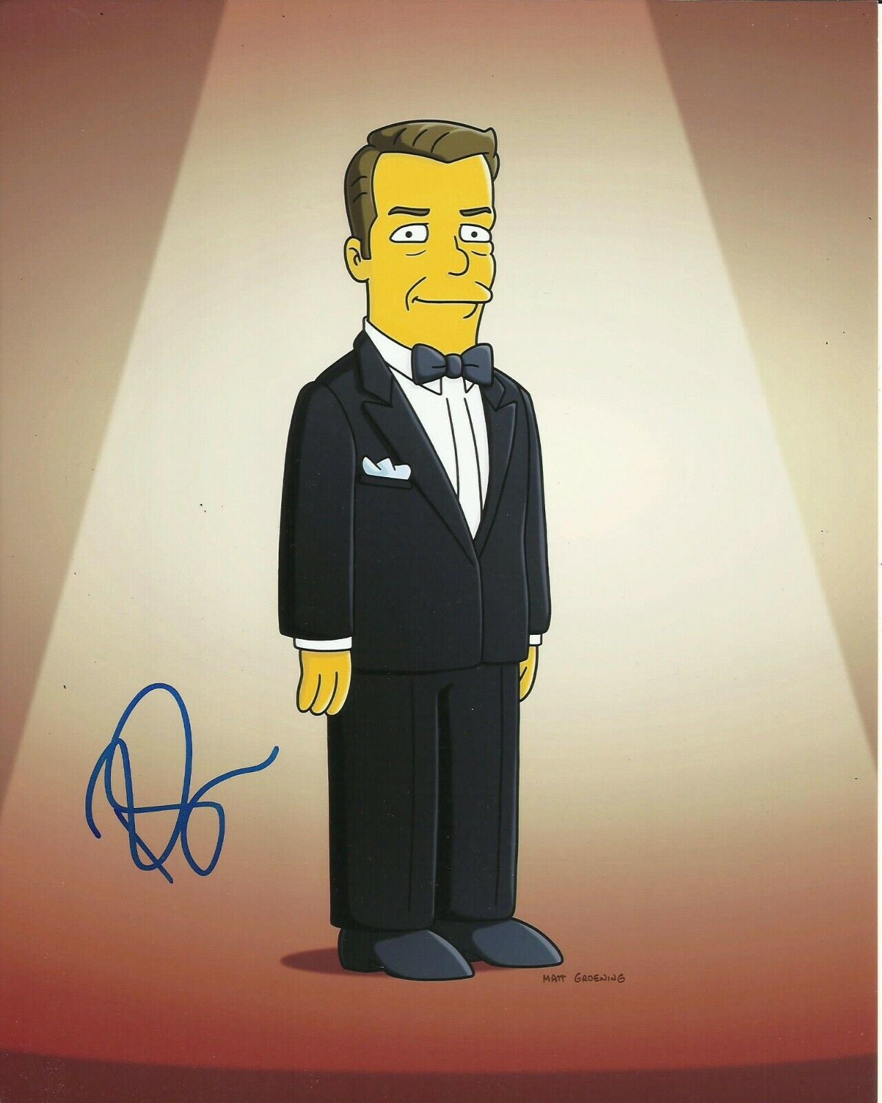 RICKY GERVAIS SIGNED SIMPSONS Photo Poster painting UACC REG 242