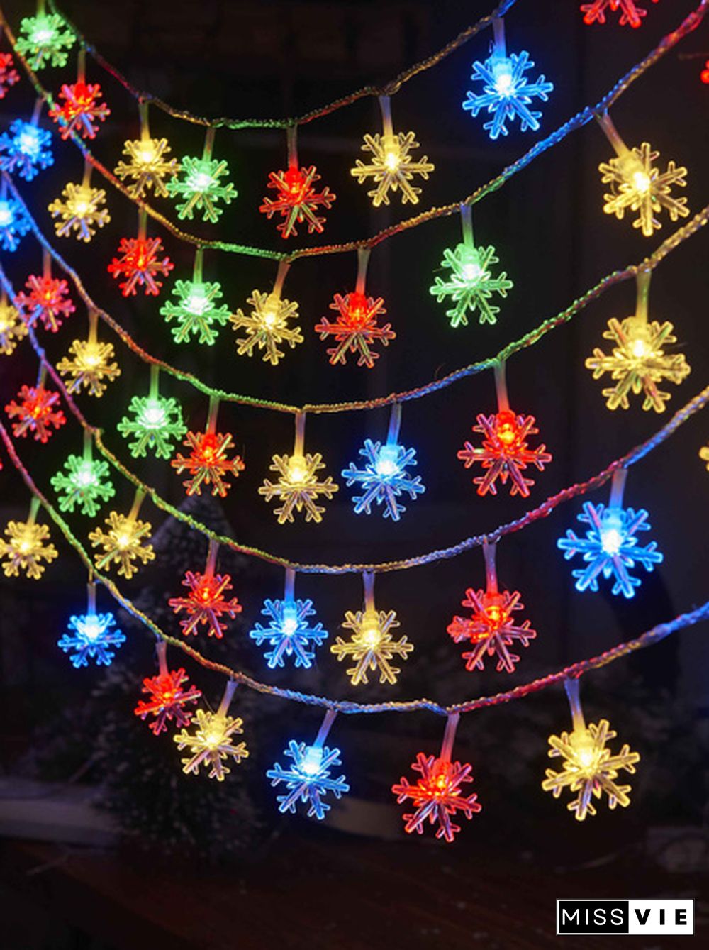 Battery Operated Snowflake Fairy String Lights For Indoor Outdoor Home Bedroom Patio Room
