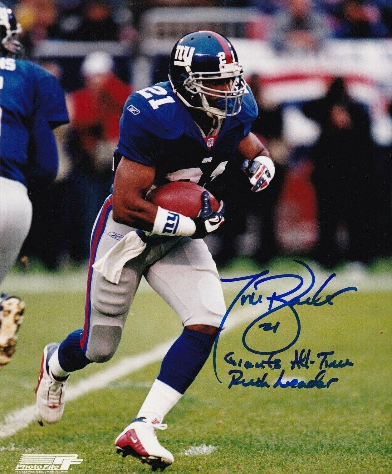 Tiki Barber Autographed Signed 8x10 Photo Poster painting ( Giants ) REPRINT