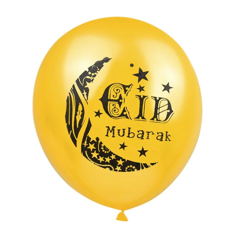10pcs Eid Mubarak Metal Latex Balloon Ramadan Kareem Decoration Air Globos Ramadan Mubarak Muslim Islamic Festival Party Decor