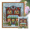 Christmas Cabin - 14CT Stamped Cross Stitch - 15*17cm