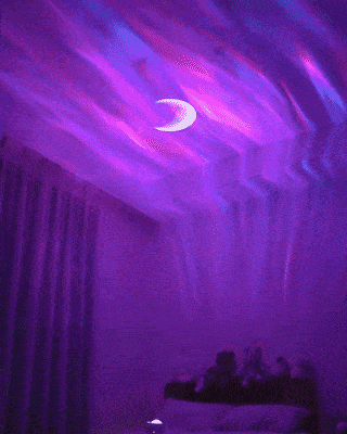 Aurora projector in room