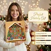(25x25cm)DIY Pearl Painting Xmas Framed Handmade Pearl Material Art Kit Living Room Decor