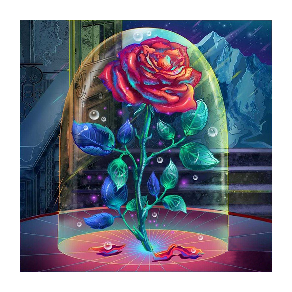 

30*30CM - Round Drill Diamond Painting - Rose, 501 Original
