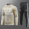 2023/2024 Real Madrid Special Edition Half-Pull Training Suit Yellow Football Jersey  1:1 Thai Quality