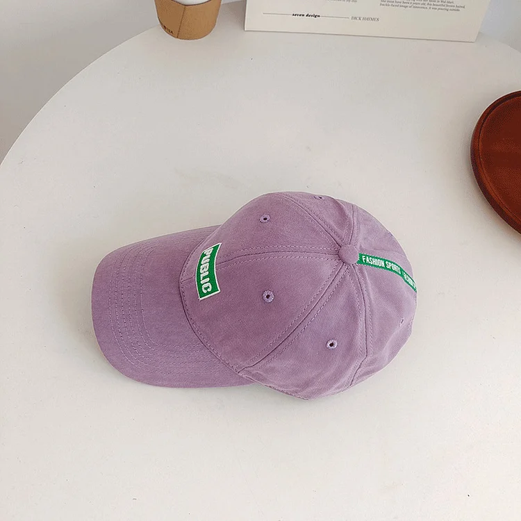 Casual Color Contrasting Alphabet Cap