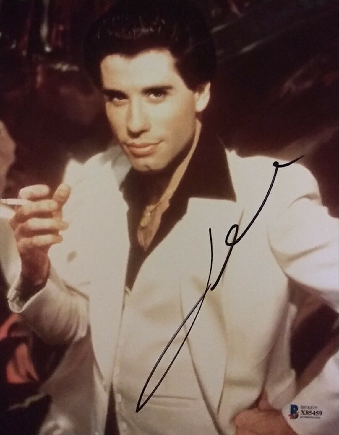 John Travolta signed 8 x 10 COA Beckett