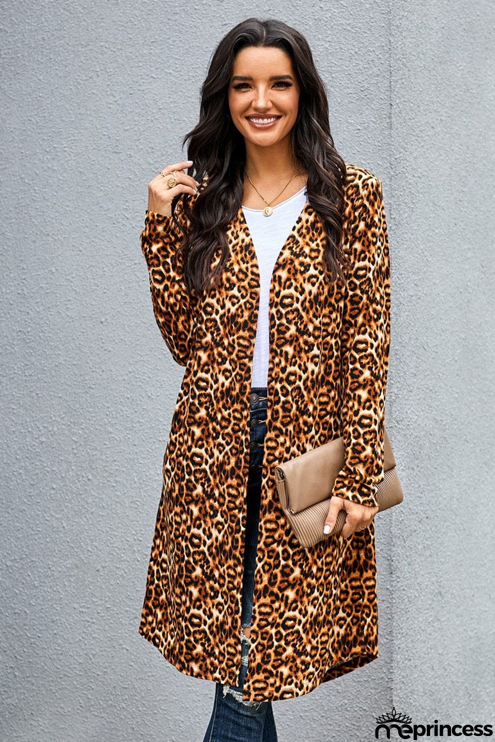 Print Long Cardigan