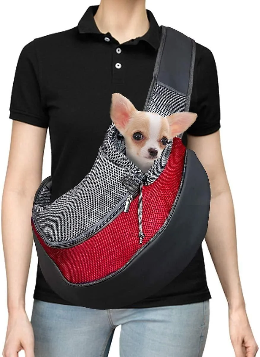 Dog And Cat Sling Bag, Mesh Breathable Shoulder Strap Sling Bag
