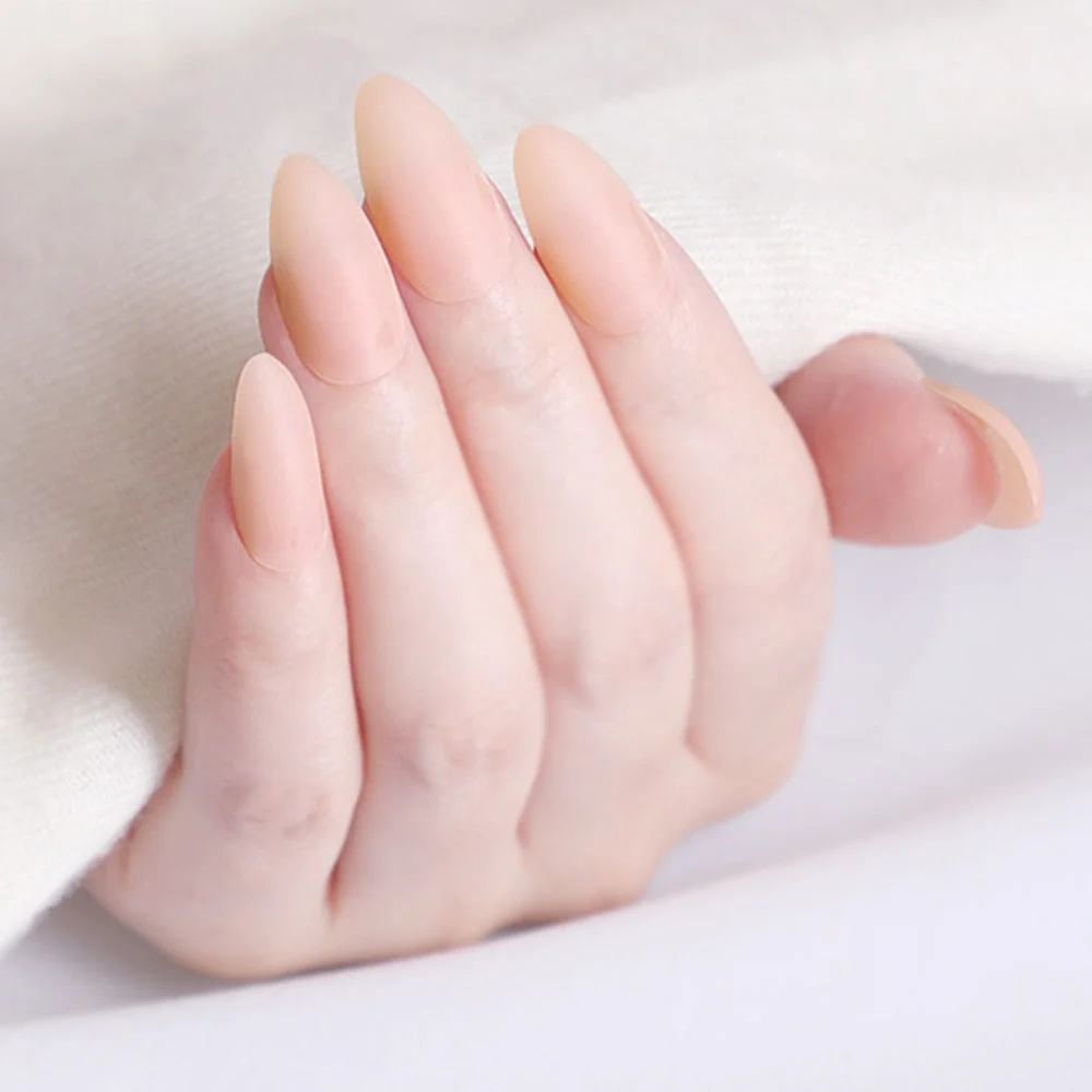 24Pcs Matte Dark Brown Artificial Fake Nails Long Stiletto False Nails For Design DIY Fingernails Art Tip Manicure Tool-Nail Inspo