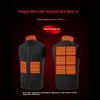 Men Ladies USB Electric Thermal Vest with 9 Heating Zones for Outdoor Activities