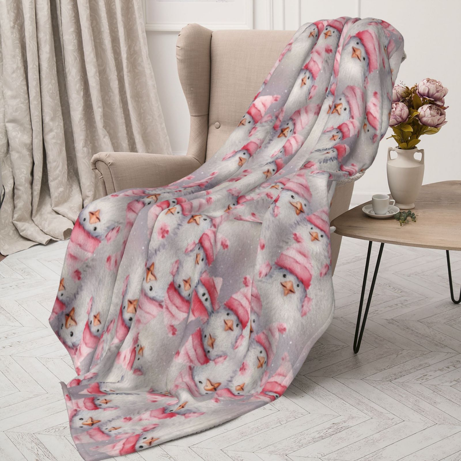 Comstylish Christmas Snowman Blanket