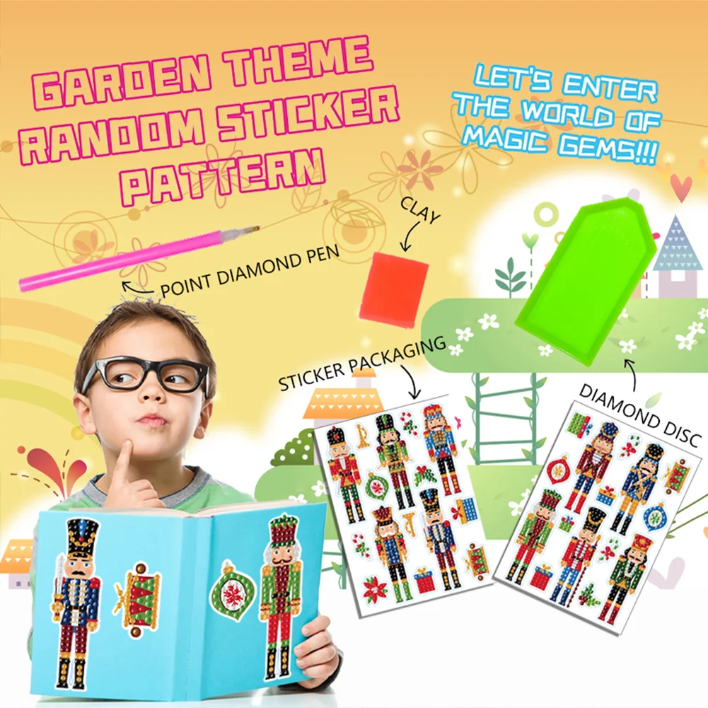 29PCS DIY Diamond Mosaic Stickers Kits for Kids Beginner  Kit (Cavalryman)