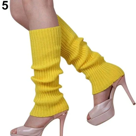 Lady Women High Socks Women Pure Colour Solid Candy Color Knit Winter Leg Warmers Loose Style Boot Socks Gift Warm boots leg