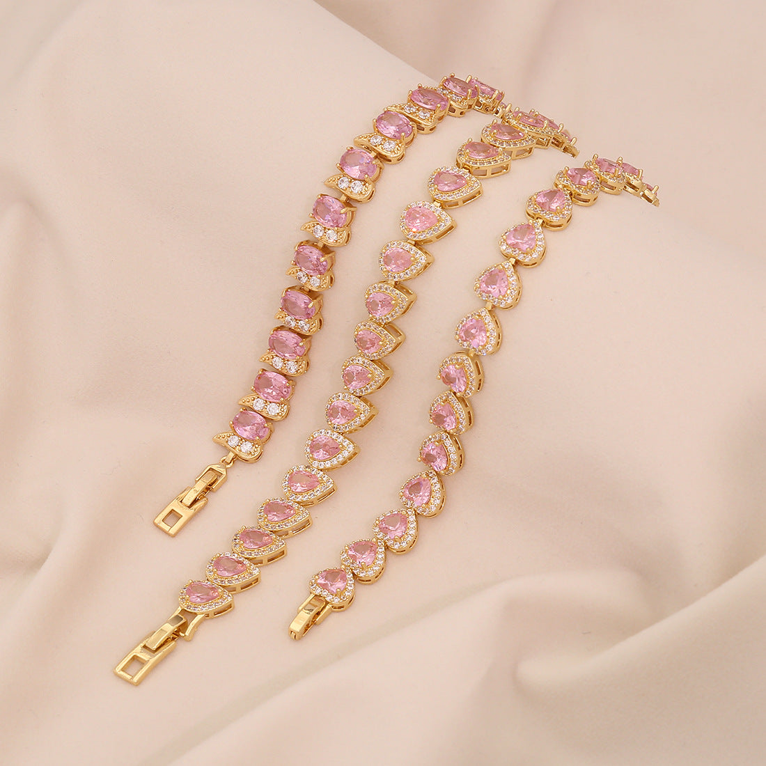 Temu Roman Love Bracelet Natural Zircon Full Diamond Bracelet B624