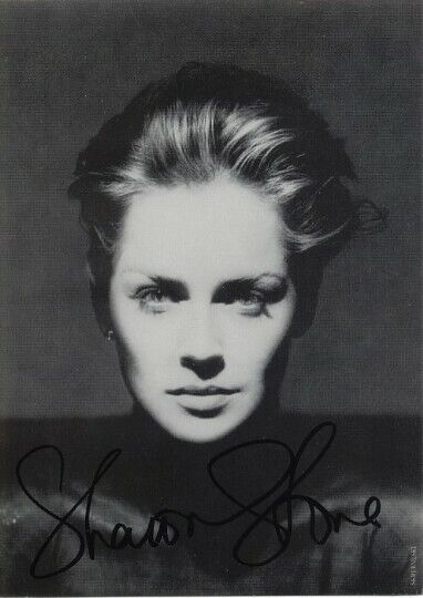 Sharon Stone genuine autograph Photo Poster painting 5x7