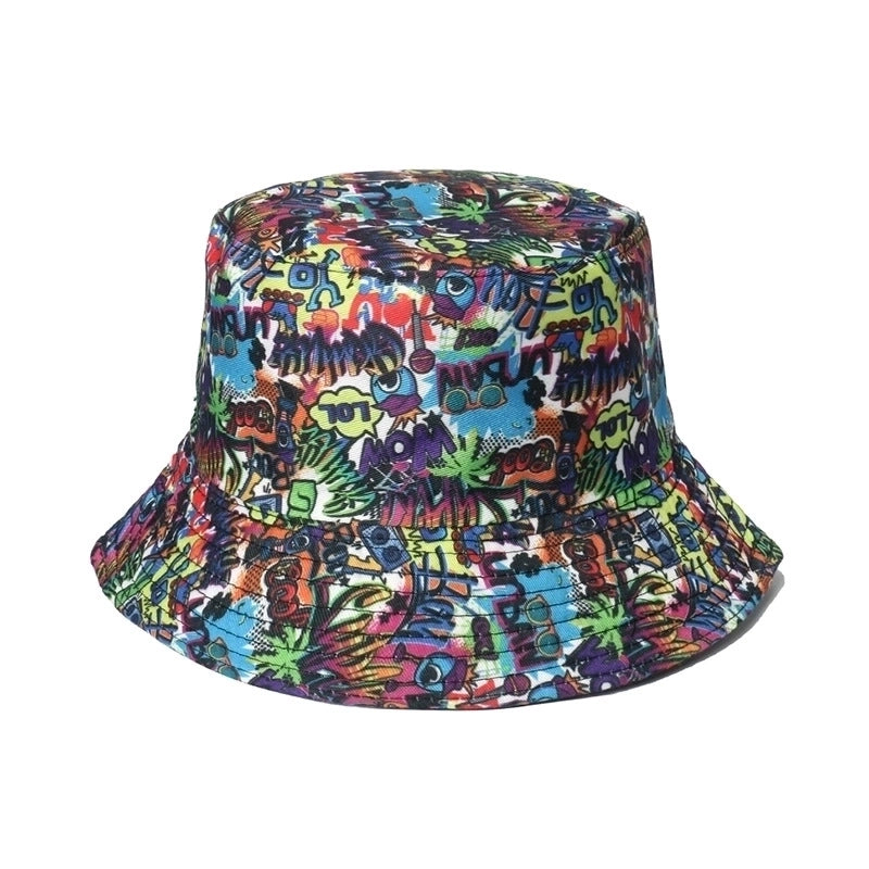 Unisex Minimalist Skull Sewing Flat Eaves Bucket Hat