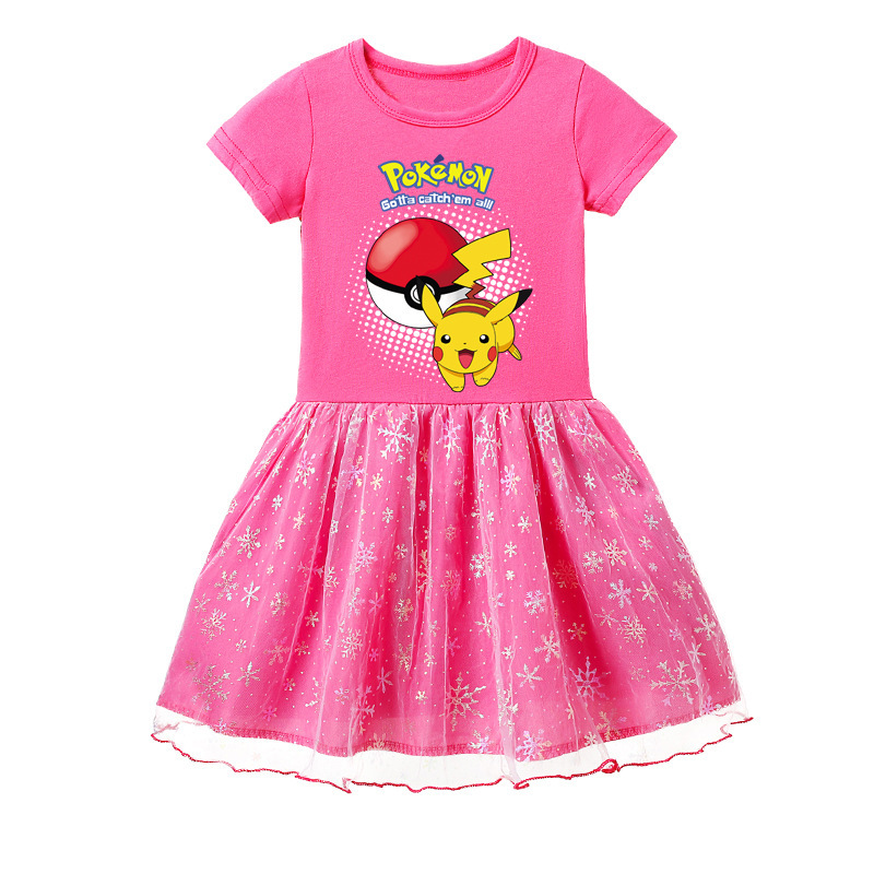 Mayoulove Pikachu Mesh Skirt - The Ultimate Pikachu Fan Apparel for Kids - Unique, Comfortable, and High-Quality - Perfect for Your Little Fan - Pikachu Mesh Skirt-Mayoulove