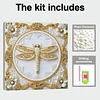 Dragonfly DIY Pearl Diamond Art Kit for Adults Home Decor 25x25cm With Frame
