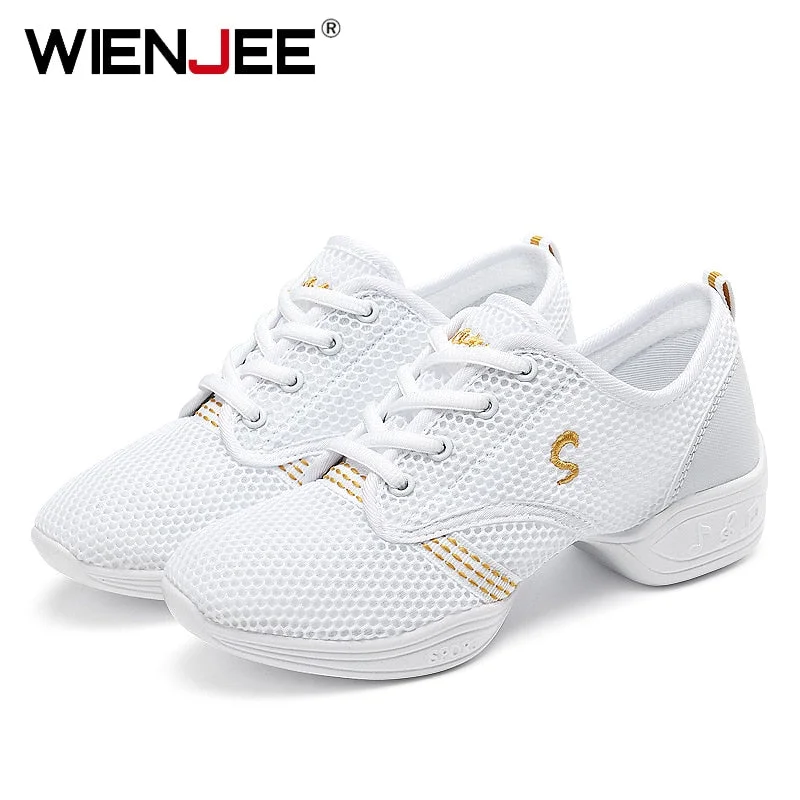 New 2020 Sports Feature Soft Outsole Breath Women Practice Shoes Sneakers For Woman Modern Jazz Dance Shoes Woman Zapatos Mujer