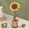 Wooden flower flower building block flower assembly diy flower arrangement children's puzzle gift