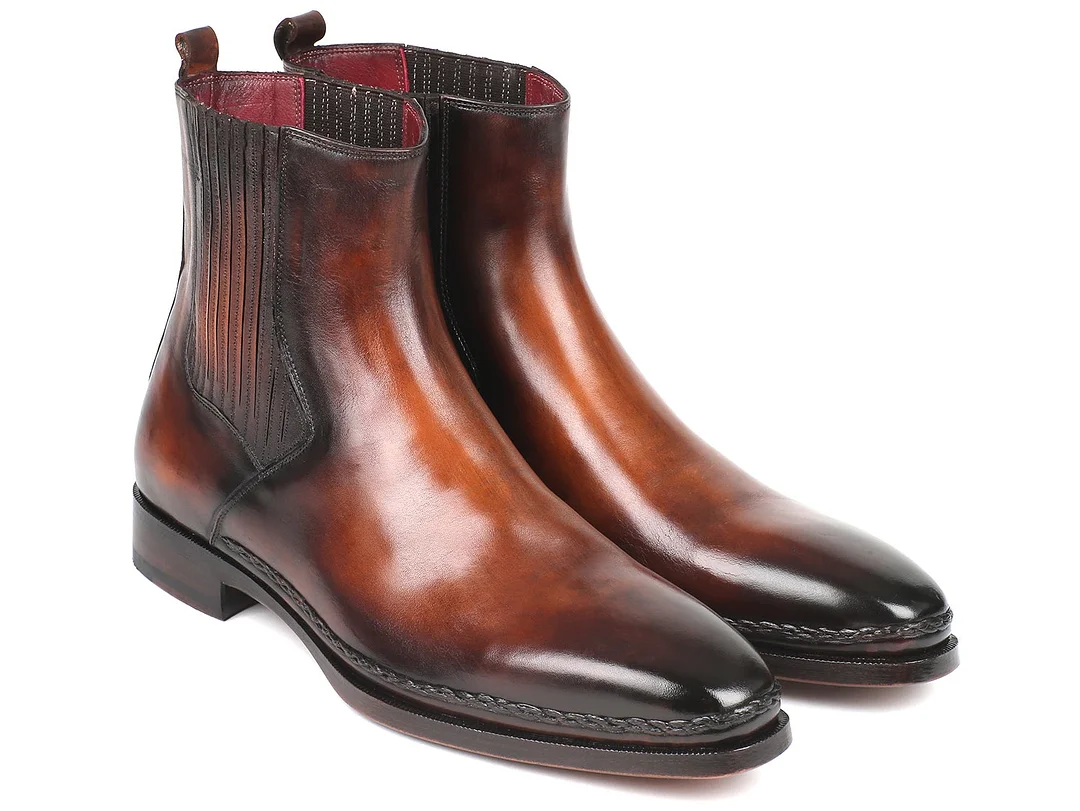 Chelsea Boots Brown Burnished Leather